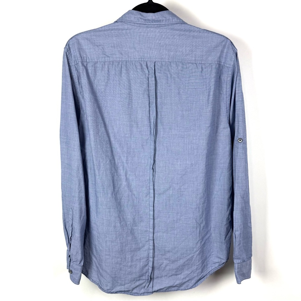 Dkny Blue Casual Button Down Shirt with Relaxed Fit - Picture 2 of 5